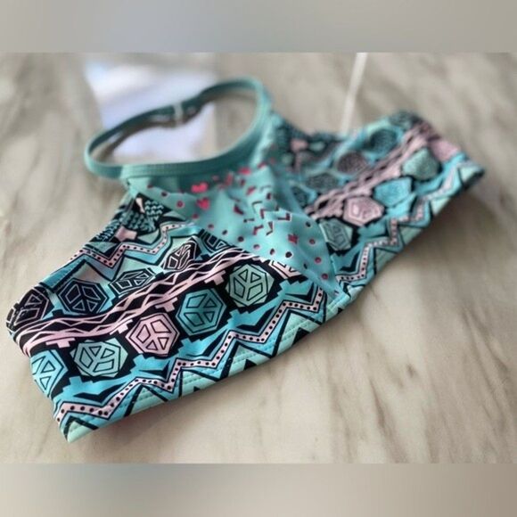 Girls Swim Bundle – 2 Tops + 1 Bottom – Wonder Nation & Justice – Size 7/8–8 - Picture 5 of 14